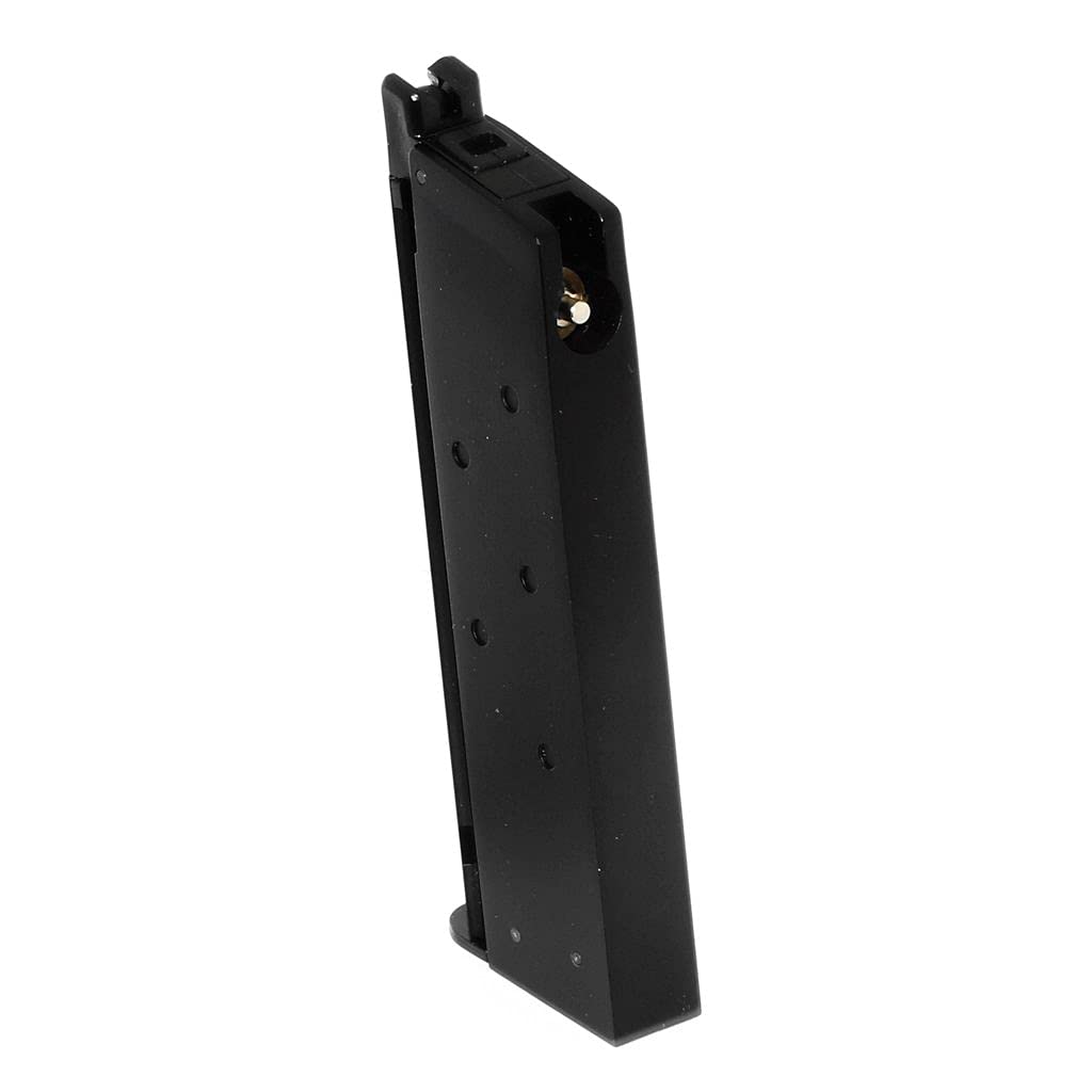 Airsoft Parties WE (WE-Tech) 16rd Gas Magazine Chargeur de gaz pour EMG SAI Red/AW NE Series/WE Single Stack 1911 GBB Pistolet Black Noir