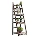 RHF Foldable Ladder Shelf,Plant Stand,Indoor Flower Pot Stand,Flower Pot Ladder,Folding A Framde Display Shelf,Free Standing, Patio Rustic Wood Stand with Shelves,4 Tier Stand Outdoor,Pot Rack