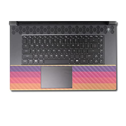 Image of MightySkins Carbon Fiber Skin Compatible With Alienware M17 R5 (2022) Full Wrap Kit - Mellow Stripes | Protective Durable Textured Carbon Fiber Finish | Easy To Apply & Change Styles | Made in the USA