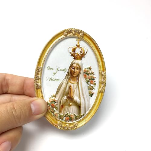 Imán para refrigerador Nuestra Señora de Fátima Portugal 3.4x2.4 pulg miniatura 1