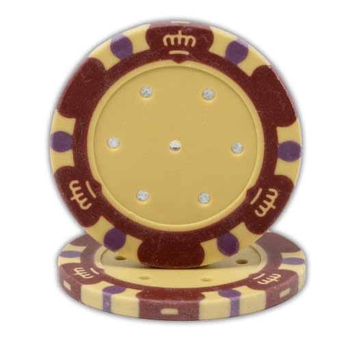 DA VINCI Blank Monte Carlo Clay Chips, 100 Red Recessed Center Labels