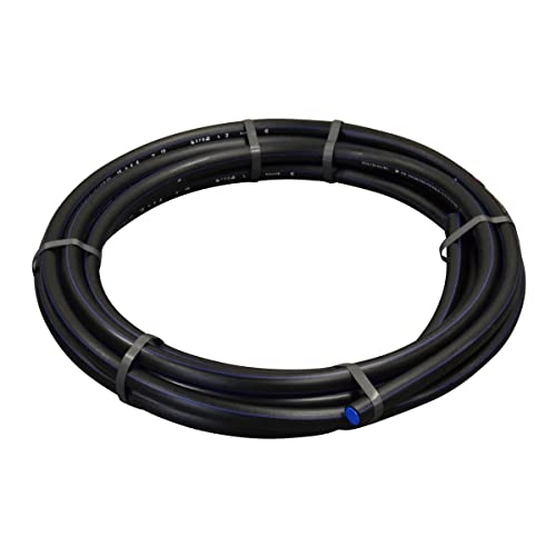 Jardibric - Tuyau Polyéthylène Eau Potable Ø 25 mm - 10 m - 16 Bars - Couronne PEHD Filet Bleu