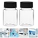 PRETYZOOM 24pcs 30ml Plastic Sample Bottles with Black Sealing Caps, Wide Mouth Reagent Storage Vials for Oil and Chemical Sampling, Small Empty Lab Bottles for Industrial Use