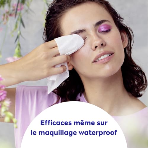 Nivea Abschminktücher Frische normale Haut, 100 % pflanzliche Fasern (1 x 20 Stück), Make-up-Entferner für Gesicht, Augen & Lippen, Reinigungstücher mit heiligem Lotus