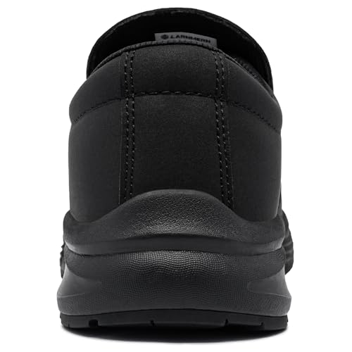 LARN SAFETY Mens Non Slip Shoes Food Service Work Shoe Waterproof Slip Resistant Kitchen Chef Footwear Restaurant Hospital Slip-On Black4