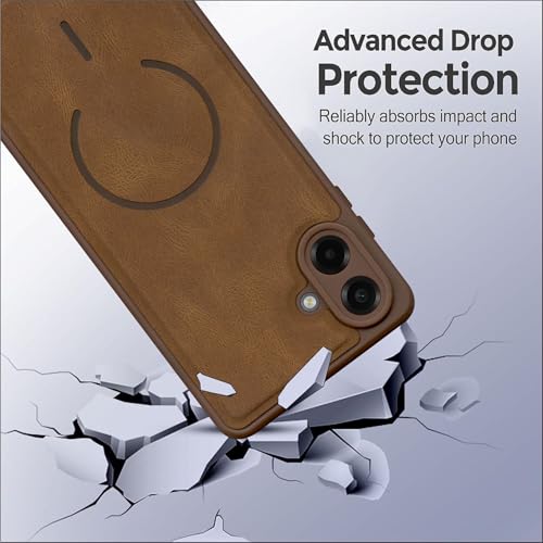 Image of SBMS Back Cover for Samsung M07 /F70e /A07 /F07 5G | Ultra Slim Soft Rubberised Hard Case | Oil Feel Soft Leather Back | Mag-Safe Design (Mag-Safe Not Support) | Camera Protection Case Sam A07 (Brown)