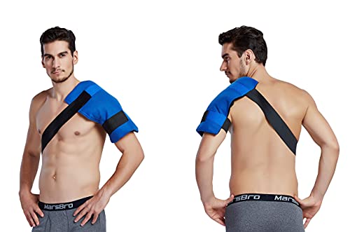 Koo-Care Large Flexible Gel Ice Pack & Wrap With Straps For Hot Cold Therapy - Pain Relief For Shoulder Rotator Cuff, Back, Hip, Knee Replacement Surgery, Shin Splint Injuries Reusable - 11" X 14" #TOP4