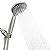 Briout Shower Head with Handheld, 5-Settings Showerhead High Pressure Powerful Water Spray Shower Head Set with 59 Inch Stainless Steel Hose and Bracket, Brushed Nickel
