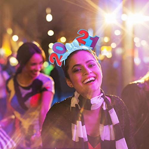 KESYOO 4 PeÃ§as de Fibra Ã“tica Aro de CabeÃ§a Iluminar 2021 Tiara Suprimentos para Festas 2021 Coca