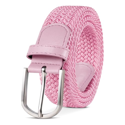 TANGCHAO Stoffgürtel Stretchgürtel Elastik Flechtgürtel Geflochtener und Elastischer Dehnbarer Gürtel für Damen und Herren Breite 3.3cm Länge 90 cm bis 135 cm
