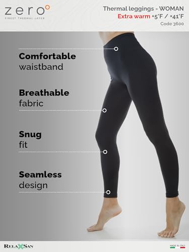 Relaxsan Zero 3200 – Women's Thermal Long Johns Breathable Base Layer Leggings in Dryarn Fiber and Merino Wool4