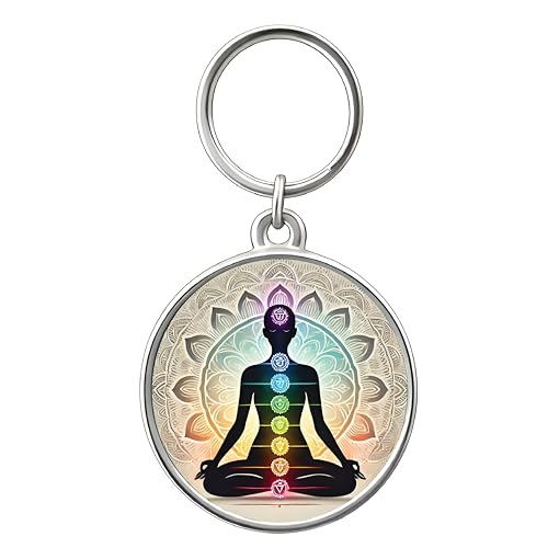 Image of MG | Protective Evil Eye /Spiritual Symbols /Om /Motivational Keychains | Double-Sided Metal Key Ring | Good Luck and devine Charm for Car, Bike, Home & Office