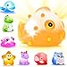 8 pezzi di giocattoli da bagno luminosi, giocattoli animali galleggianti in gomma set per neonato bambino bambino bambino ragazzo ragazza, si illuminano automaticamente in acqua, neonati bambini