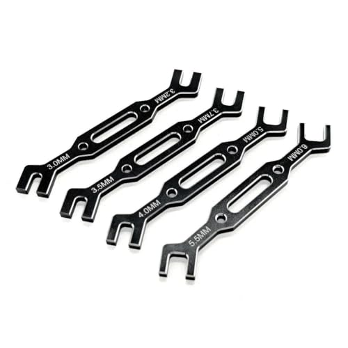 Clé en 4 parties pour voiture RC en aluminium usiné haute précision