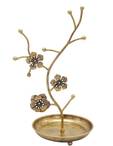 Gold Orchid Blooms Jewelry Display