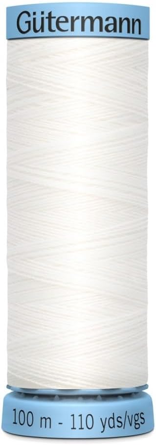 Gutermann Luxurious Pure Silk Sewing Thread 100m White 800 - Each