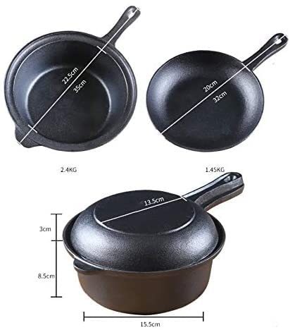 Wok Cookery de hierro fundido con recubrimiento antiadherente miniatura 2