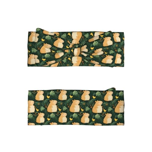 Cute Duck Capybara Print Baby Girl Bows Headbands Baby Girls Newborn Headbands Infant Toddlers 0-6 Months2