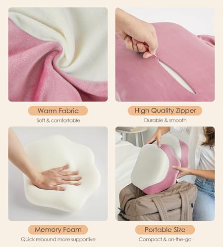 Image of Pregnancy Pillows for Sleeping, Memory Foam Maternity Pillow Support for Back Belly HIPS, Adjustable Travel Wedge Pillow for Pregnant Women, Side Sleeping Pregnant Pillows with Velvet Cover