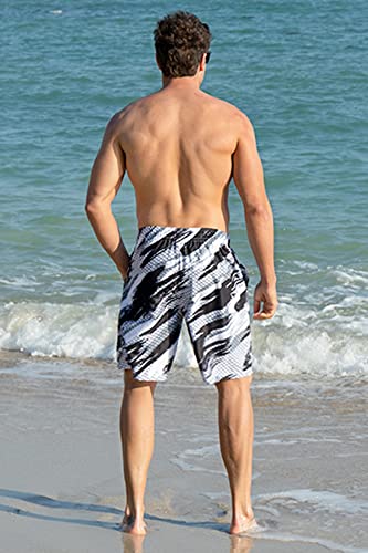 Image of Goodstoworld Men's Funny Swim Trunks with Compression Liner 2 in 1 Quick-Dry 9 inch Stretch Shorts with Three Pockets