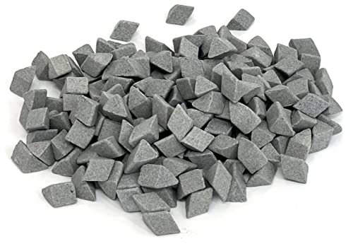 Winona Van Norman 3/8 Ceramic Tumbling & Vibratory Media - Small Angle-Cut Polyhedron Triangles Medium Cut for Deburring & Polishing (5lbs)
