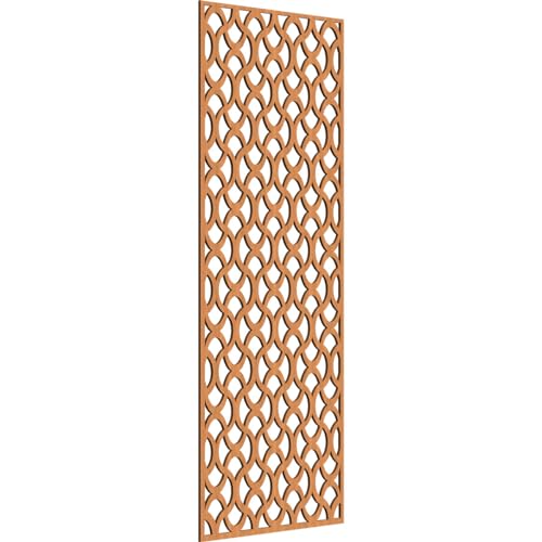 Image of Resort Decorative Pierced Fretwork Wood Wall Panels, 23 3 /8 inchW x 59 3 /8 inchH x 1 /4 inchT, Cherry