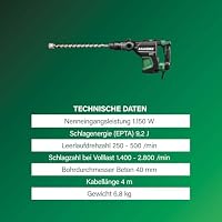 HiKOKI DH40MEY2 Bohrhammer und Meißelhammer, SDS-max, 1150W, 9,2J – Ansicht 4