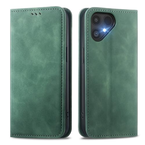 MOJIA Hülle für Fairphone 6/6+, PU Folio Leder Brieftaschen Schutzhülle [Magnetverschluss], Handyhülle mit TPU Innenschale, Kartenhalter Ständerhülle