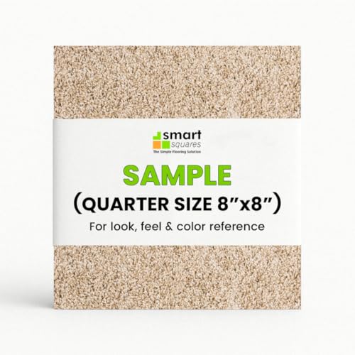 Smart Squares Carpet Tiles 8x8, Peel & Stick, Claystone