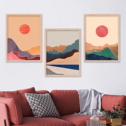 Image of Kotart Modern Wall Art Framed Painting for Wall Decoration - Wall Painting for Living Room, Bedroom - Big Size Wall Painting for Wall Decor (Multi, Framed) Set of 3 (Large, Painting 05)