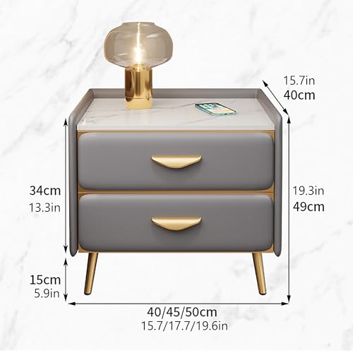 Commode étroite de chambre à coucher avec 2 tiroirs discrets - 3