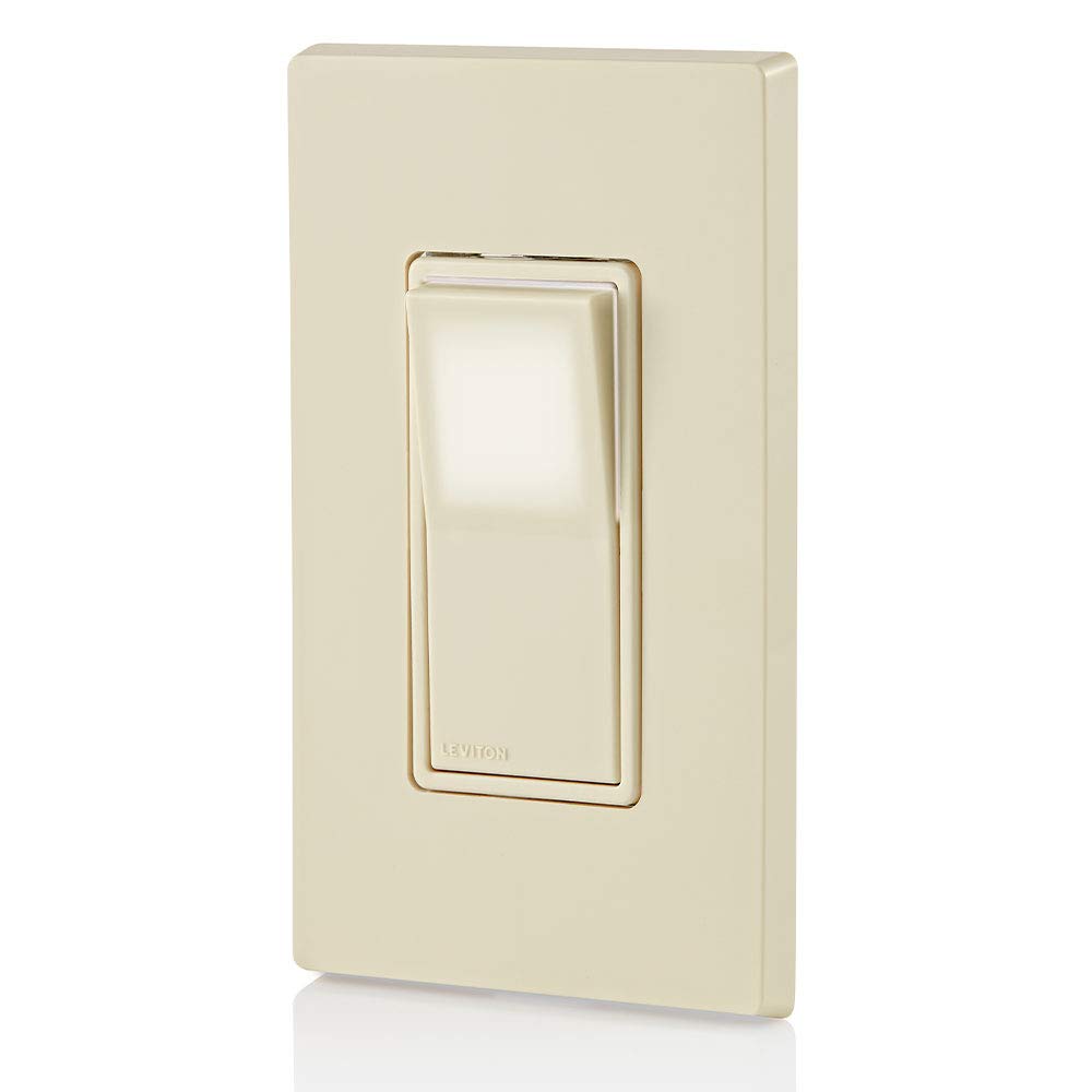 Leviton Decora 3-Way Light Switch – LED Illuminated, 15 Amp, No Neutral Required, White