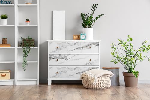 Pegatinas de mármol gris Wallfluent autoadhesivas para paredes y frentes de armario 3