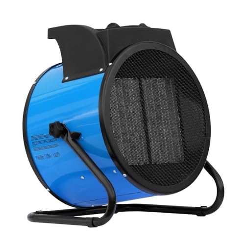 ALLEGRA Heizlüfter 9kw Keramik Bau Heizgerät Bauheizer Heizgebläse Elektroheizer Elektrisch Heizstrahler Starkstrom Elektro Garage Industrie 400v 16 A mit Thermostat Leise Zeltheizung Heizer Baustelle