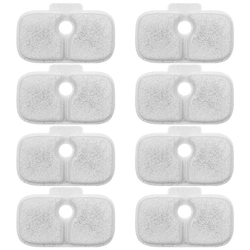 CENPEK 8 Pack Replacement Filters for 2.5L/84oz Dockstream Cat Fountain PLWF005 PLWF115 Cat Water Fountain Replacement Filters