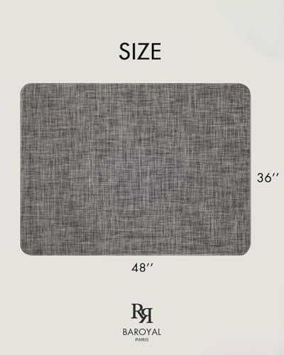 Image of BARoyal Office Chair Mat for Hardwood Floor Under Desk Computer Rolling Chair Mat for Wood /Tile Floor Non-Slip Heavy Duty Desk Rug PVC Plastic Hard Floor Protector 36 inch x 48 inch(Gravel)