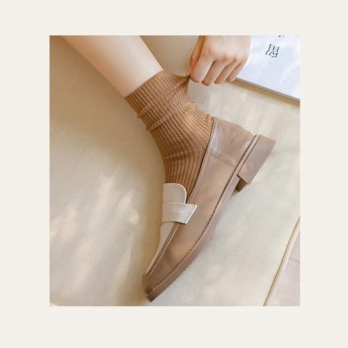 Image of UTTPLL Womens Cotton Crew Socks Ruffle Turn-Cuff Fashion Princess Lettuce Ankle Socks Athletic Thin Gift Dress Socks