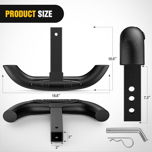 Image of Nilight Tow Hitch Step for 2 Inch Receiver Heavy Duty Steel Universal Rear Bumper Guard 350lbs Capacity Wide Non Slip Trailer Hitch Step Bar with 5 /8 inch Pin Clip Fits Pickup Truck SUV Van