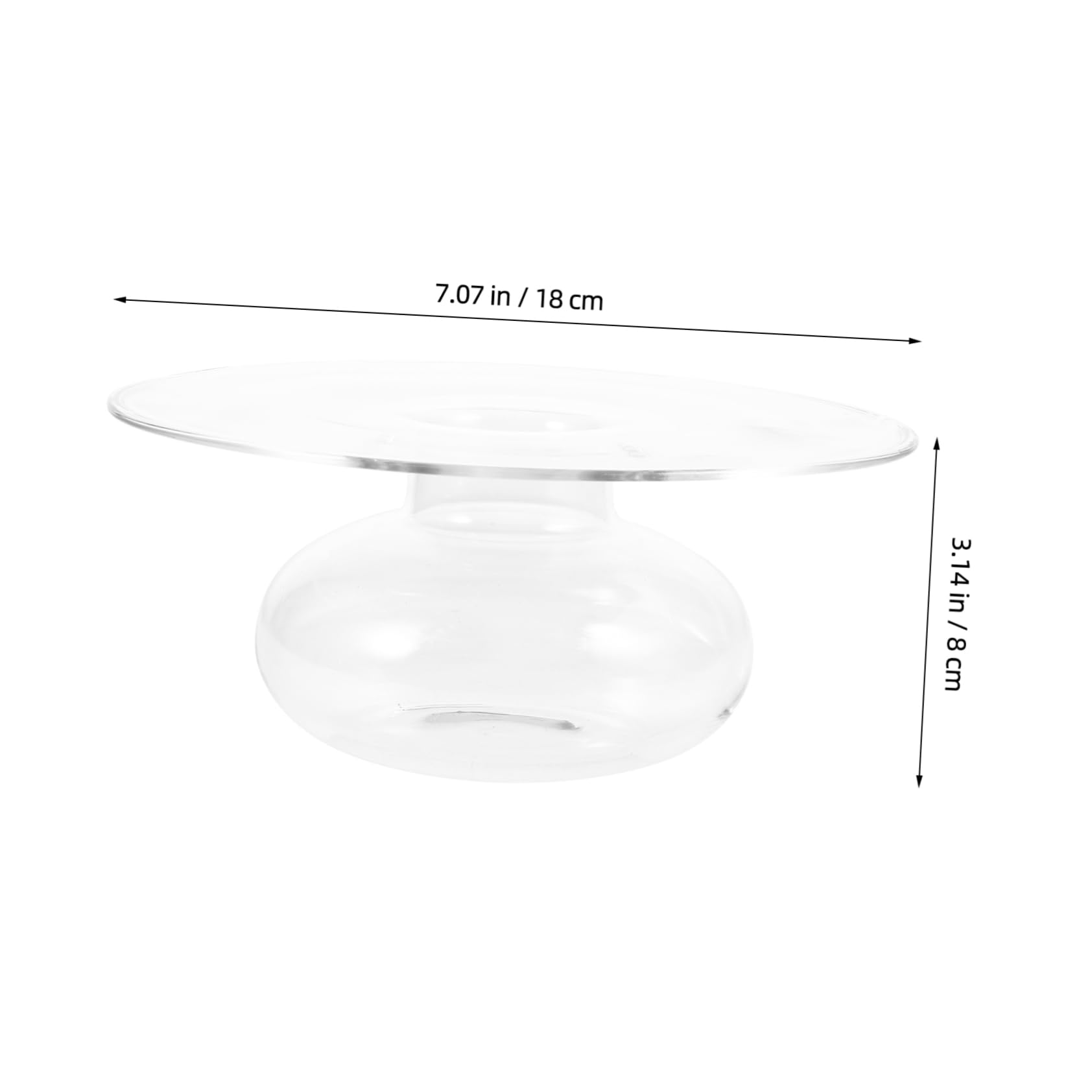 GRIRIW Plate Insulated Lid Artisanal Trifle Bowl Ice Smoke Effect Dinnerware for Home Hotel