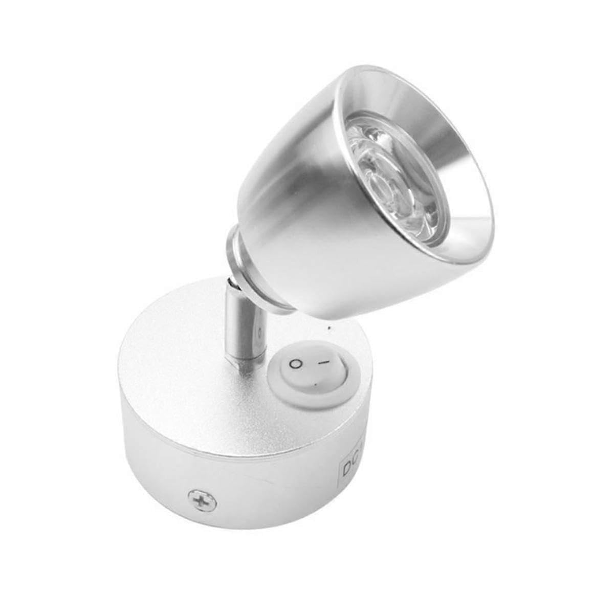 Joyhappst Image Color Wall Lamp Bedside Spotlight Rv Light Reading Lamp Clip Light Switch For Caravans, Boats, Etc(Silv