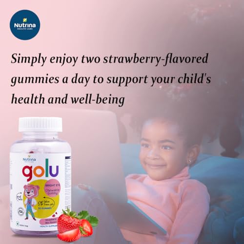 Image of Bright Eye Gummy For Kids (5-13 years) Vegetarian | With Omega 3(DHA - Algai) | Promotes Better Eye Health and Reduces Strain, Sharper Brain | 90 Gummies (3 Bottles of 30 nos)