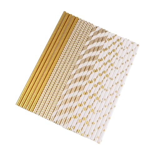50 pitillos de papel biodegradables con diseño de corazones miniatura 1