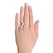 anillo de plata de ley con diseño de estrella de zafiro y diamante y azul Imagen de anillo de plata de ley con diseño de estrella de zafiro y diamante y azul