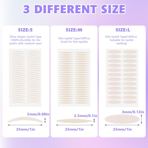 Lusofie 587809_1_ARFZEMA5 Eyelid Tape For Hooded Eyes Invisible,720Pcs Double Eyelid Tape thumb #1