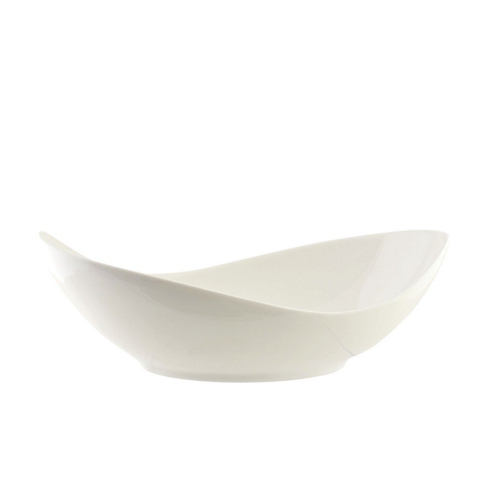 Whittier 9.5"/8.5 Oz Canoe Bowl by 10 Strawberry Street – 9", 8.5 ounces, Porcelain, White, Model WTR-9CANOEBWL3