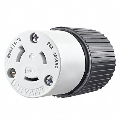Bryant Electric 70820NC Electrical Connector Body, Black/White