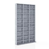 Vicco Cd-Regal Jukebox, Beton, 102 x 178 cm, zur stehenden und wandmontierbaren Medienaufbewahrung