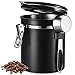 Beaspire Kaffeedose, Kaffeedose Luftdicht 500g, Kaffeebehälter, Kaffeedose Edelstahl Aromadose Vorratsdose Vakuum Dose für Kaffeebohnen, Pulver, Tee, Nüsse, Kakao (Durchmesser:13cm / Höhe:15cm)