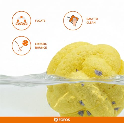 Image of BarkButler x FOFOS Super Bounce Toys Cross Ball- Dog Ball Toy, Chew Toys for Dogs, Dog Toys for Medium Dogs (0-20kgs) - Yellow