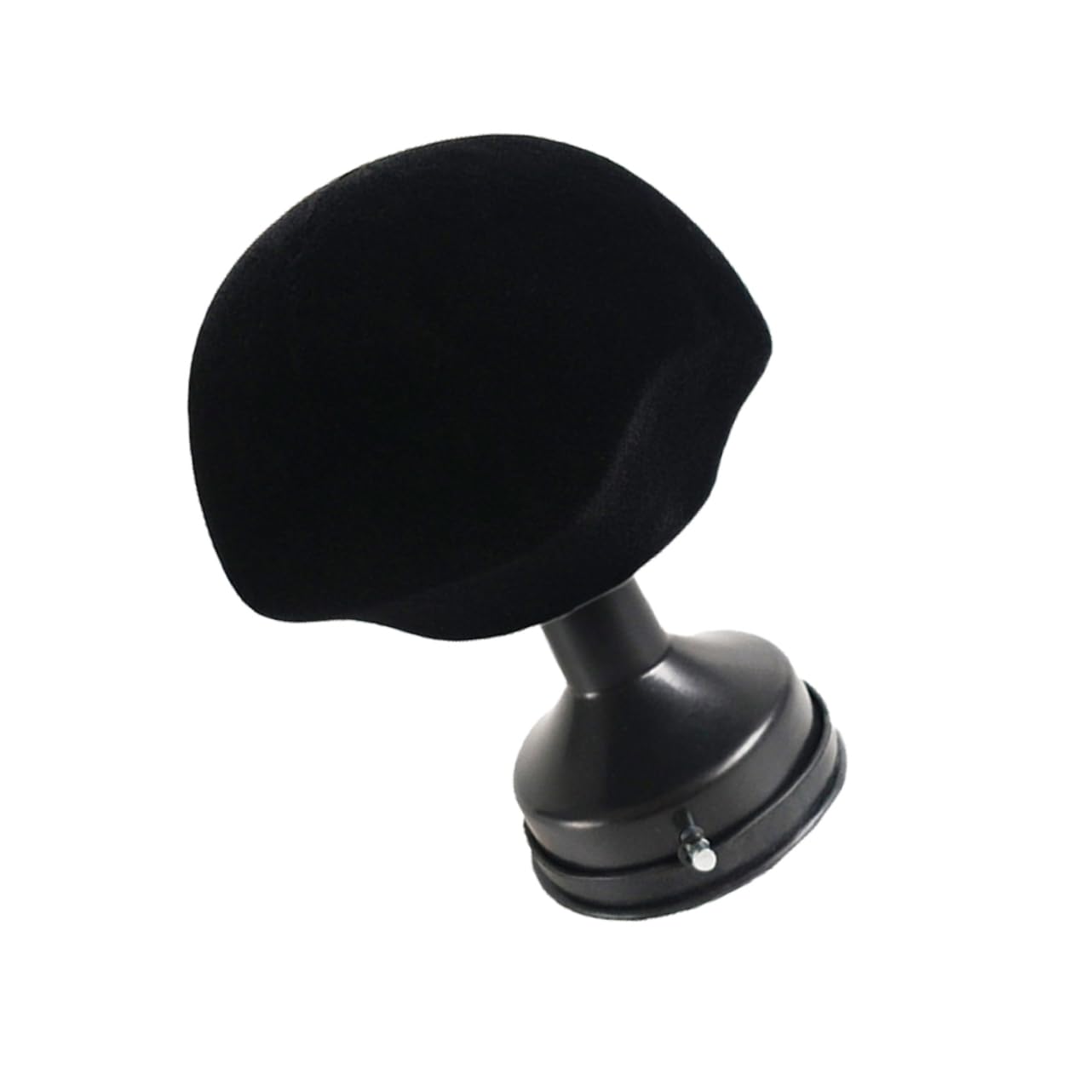 Soporte para Peinar Pelucas Ventosa de Franela Negra, Diseño Simple y Elegante para Exhibir y Organizar Pelucas y Postizos en Tocadores o Vitrinas